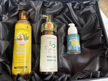 EssaOrganics Complete Hair Care Bundle – Oil + Shampoo + Serum